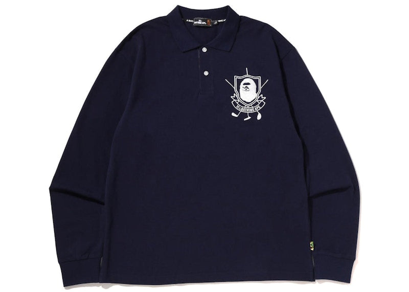 BAPE Mr. Bathing Ape Golf L/S Polo Navy