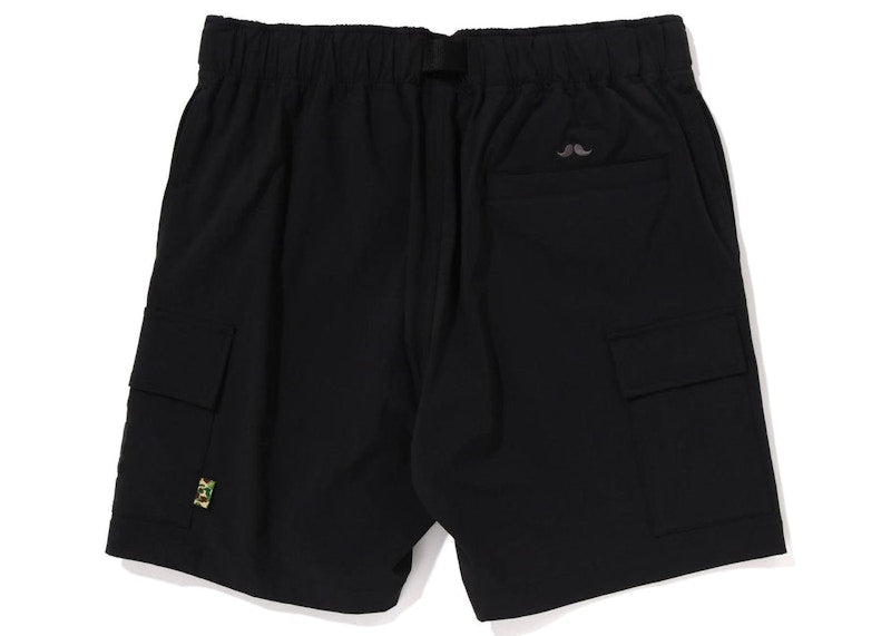 BAPE Mr Bathing Ape Multi Pocket Wide Fit Shorts Black