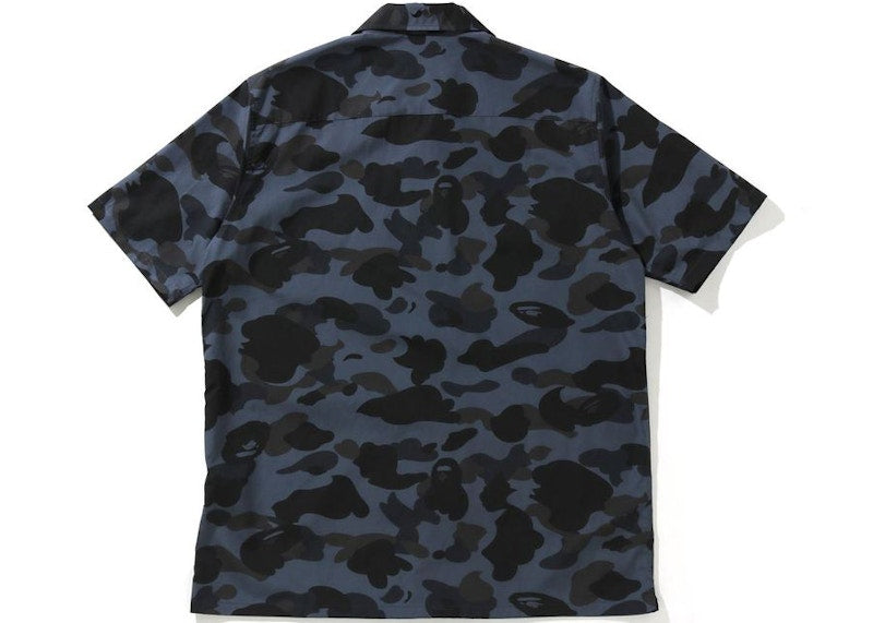 BAPE Mr Camo Open Collar Shirt Black