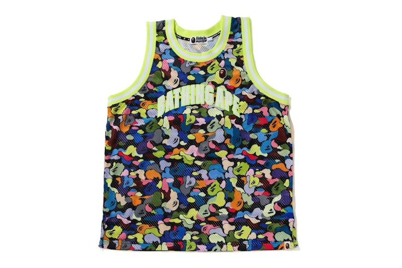 BAPE Multi Camo Basketball Tank Top Black