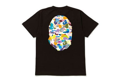 BAPE Multi Camo Big Ape Head Tee Brown