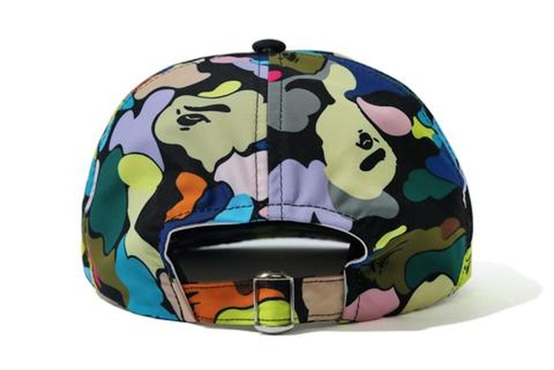BAPE Multi Camo Embroidery Panel Cap Black