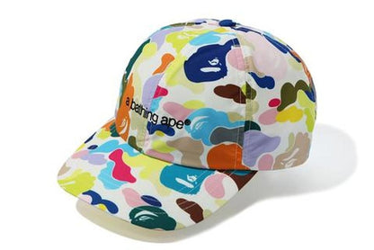 BAPE Multi Camo Embroidery Panel Cap White