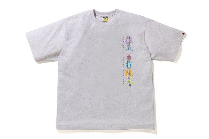 BAPE Multi Camo Kanji Relaxed Tee Gray