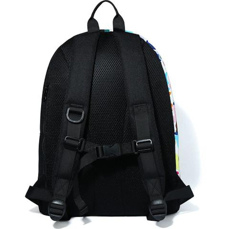 BAPE Multi Camo Milo Shark Day Pack White