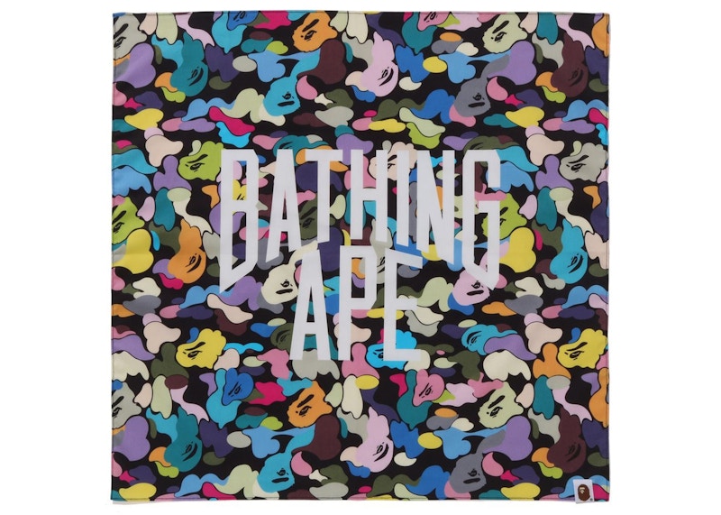 BAPE Multi Camo NYC Logo Bandana Black