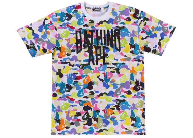 BAPE Multi Camo NYC Logo Tee Multicolor/White