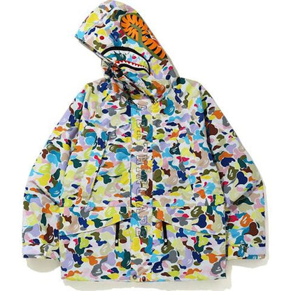 BAPE Multi Camo Shark Snowboard Jacket White
