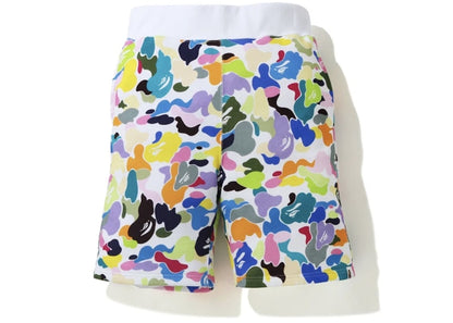 BAPE Multi Camo Sweat Shorts White Multi