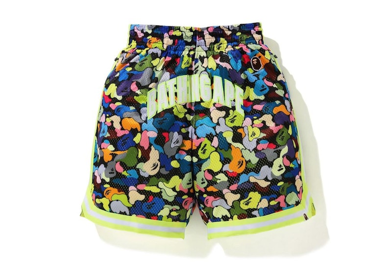 BAPE Multi Camo Wide Basketball Shorts Black