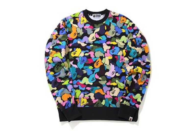 BAPE Multi Camo Wide Fit Crewneck Black