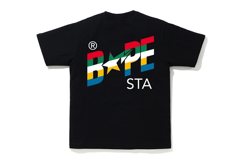 BAPE Multi Color Sta Logo Tee Black
