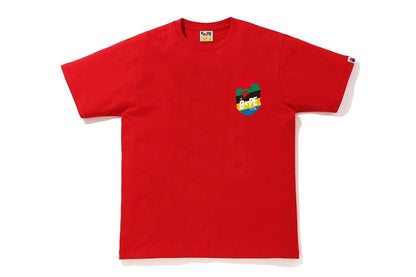 BAPE Multi Color Sta Logo Tee Red