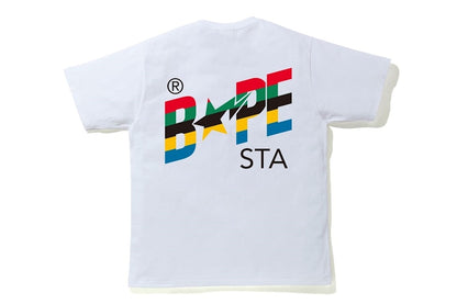 BAPE Multi Color Sta Logo Tee White