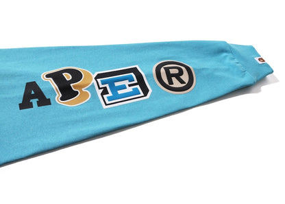 BAPE Multi Fonts Relaxed Fit Heavyweight L/S Tee Sax