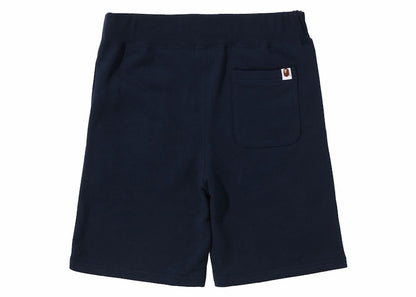 BAPE Multi Fonts Sweat Shorts Navy