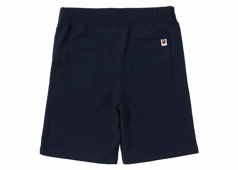BAPE Multi Fonts Sweat Shorts Navy