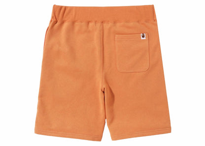 BAPE Multi Fonts Sweat Shorts Orange
