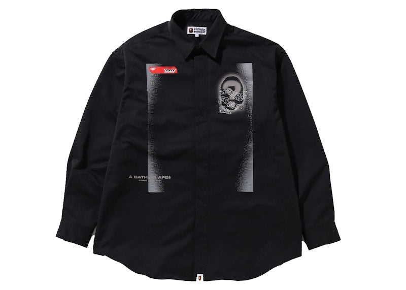 BAPE Multi Graphic Loose Fit Shirt Black