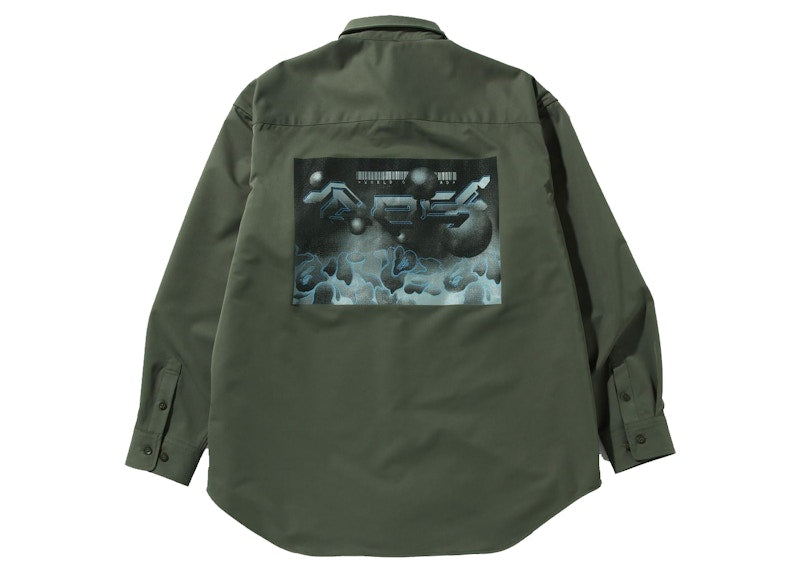 BAPE Multi Graphic Loose Fit Shirt Olivedrab