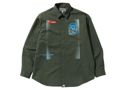 BAPE Multi Graphic Loose Fit Shirt Olivedrab