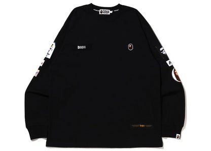 BAPE Multi Label Relaxed Fit L/S Tee Navy