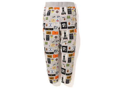 BAPE Multi Label Sweatpants Beige