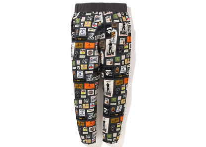BAPE Multi Label Sweatpants Black