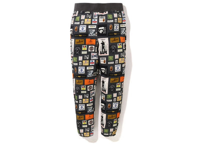 BAPE Multi Label Sweatpants Black
