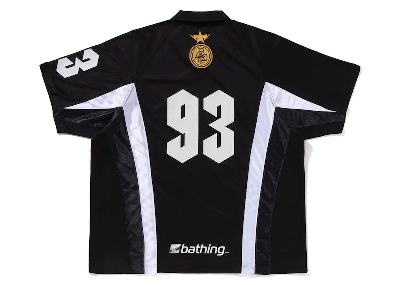 BAPE Multi Logo Relaxed Fit Soccer Jersey Black