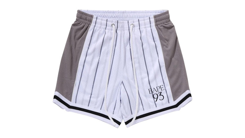 BAPE Multi Logo Reversible Relaxed Fit Sweat Shorts White