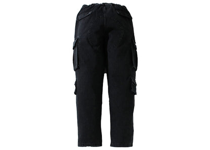 BAPE Multi Pocket Loose Fit Cargo Denim Pants Black
