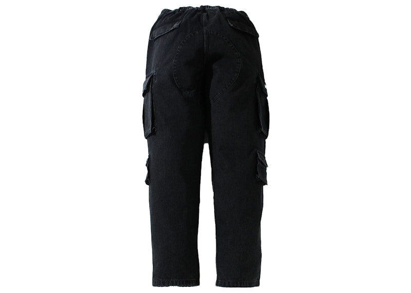 BAPE Multi Pocket Loose Fit Cargo Denim Pants Black