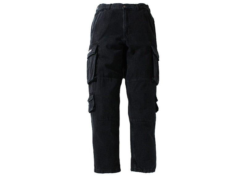 BAPE Multi Pocket Loose Fit Cargo Denim Pants Black