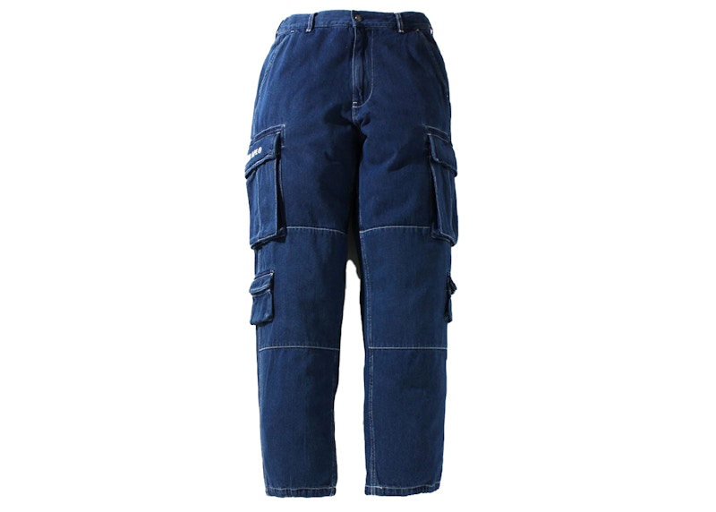 BAPE Multi Pocket Loose Fit Cargo Denim Pants Indigo