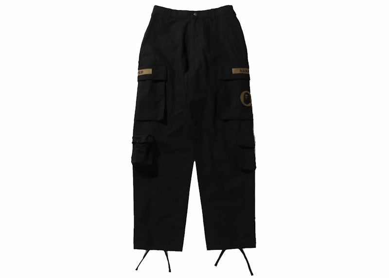 BAPE Multi Pocket Loose Fit Cargo Pants Black