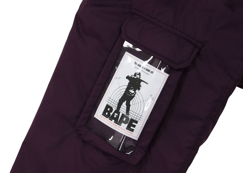 BAPE Multi Pocket Shark Hoodie Jacket Purple