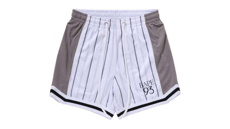 BAPE Multilogo Reversible Relaxed Fit Sweat Shorts White