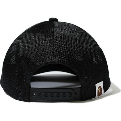 BAPE NYC Logo Crystal Stone Mesh Cap Black