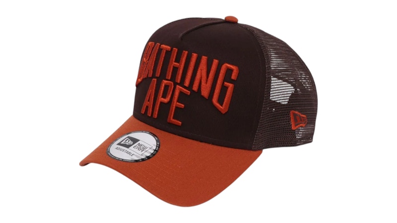 BAPE NYC Logo New Era 9Forty Cap Brown