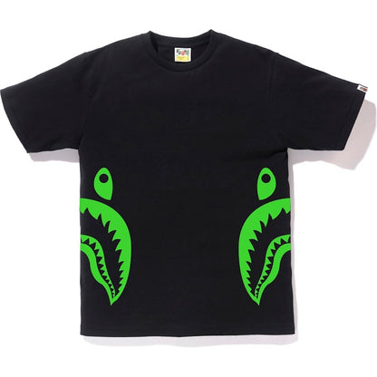 BAPE Neon Bicolor Side Shark Tee Black/Green