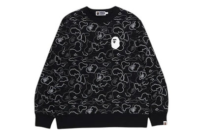 BAPE Neon Camo Crewneck Sweatshirt Black