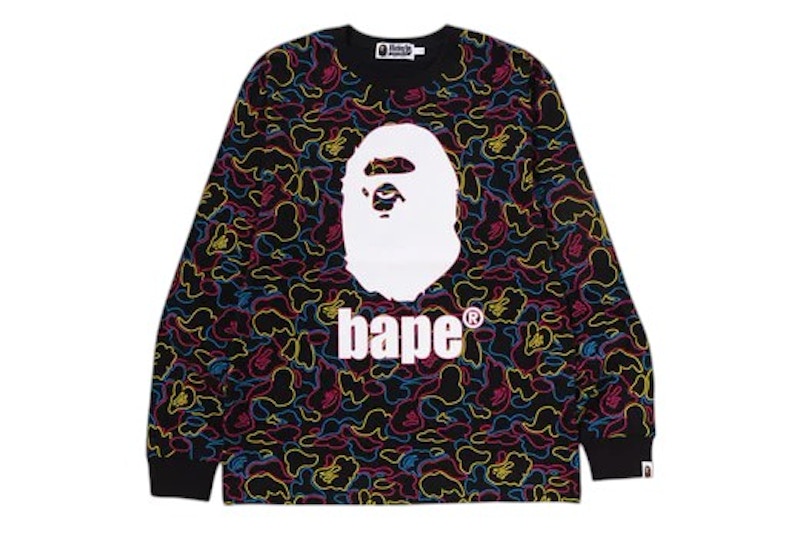 BAPE Neon Camo L/S Tee Multi