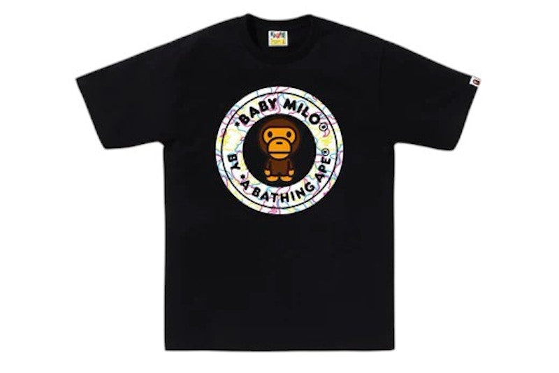 BAPE Neon Camo Milo Busy Works Tee Black