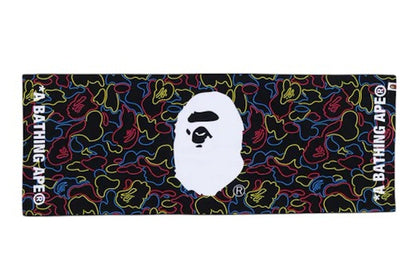 BAPE Neon Camo Sports Towel Black