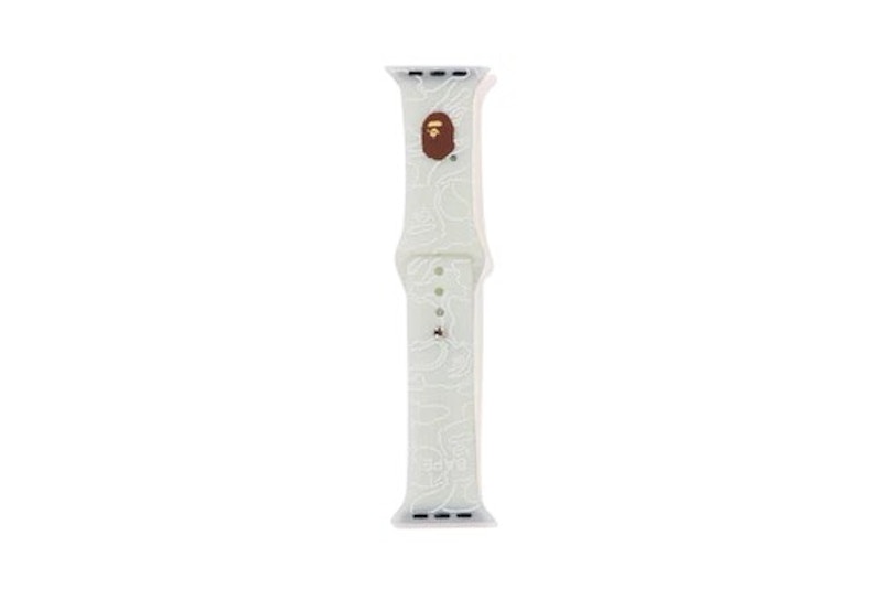 BAPE Neon Camo Watch Band White