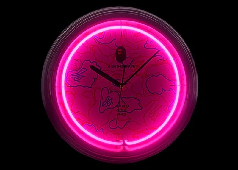 BAPE Neon Clock Multicolor