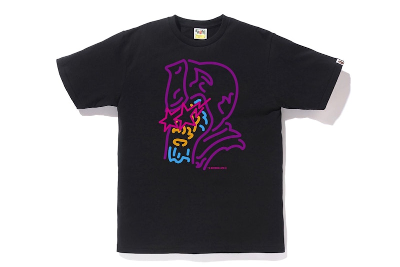 BAPE Neon Sign General Tee Black
