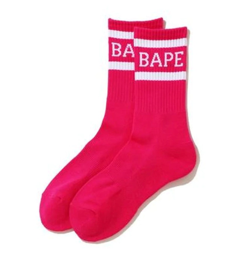 BAPE Neon Socks Pink