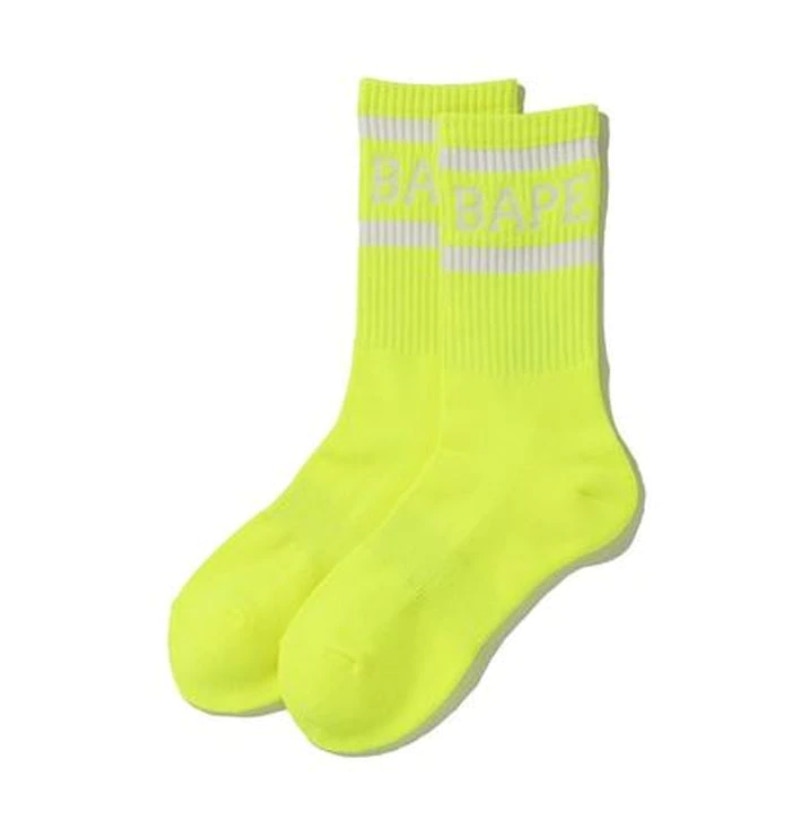 BAPE Neon Socks Yellow